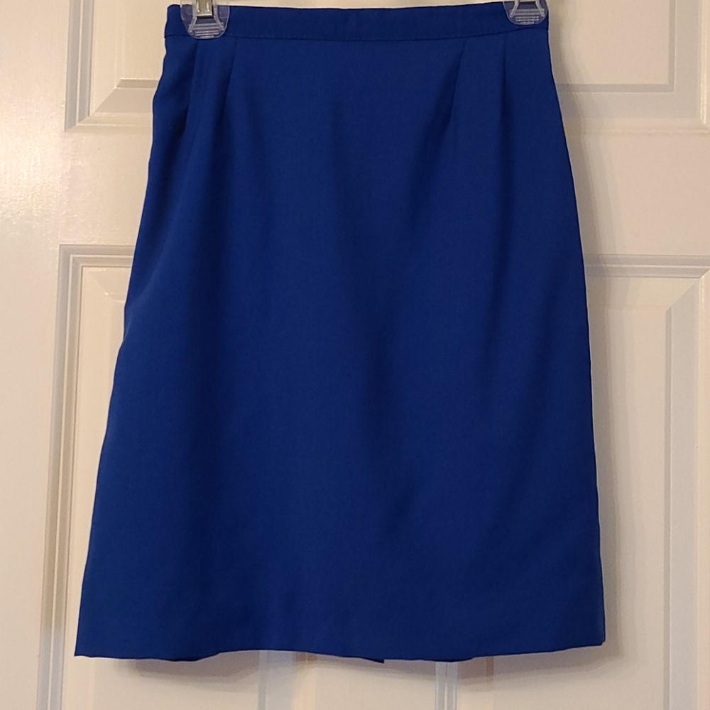 Petite Sophisticate midi/mini skirt royal blue